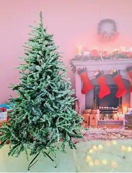 Snow-Covered Christmas Tree  დათოვლილი საახალწლო ნაძვის ხე 180 სმ (OT716)