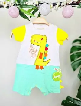 Little Dino Jumpsuit ჩვილის საზაფხულო რომპერი