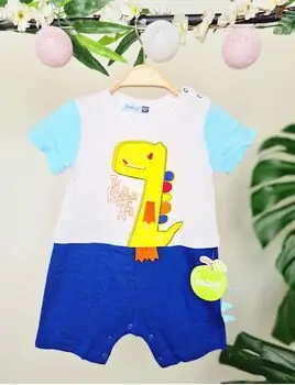 Little Dino Jumpsuit ჩვილის საზაფხულო რომპერი