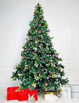 Christmas Tree With Pine Cones And Berries საახალწლო ნაძვის ხე შერეული სილიკონის წიწვებით გირჩით და კენკრით 280 სმ (OT2006), 8 image