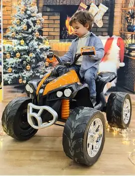 BO OFF ROAD Jeep Orange - ელექტრო კვადროციკლი ტყავის სავარძლით და კაუჩუკის საბურავებით, 3 image