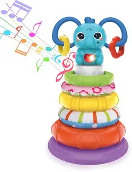 Baby Yard Multifunctional Music Elephant Ring Stacker - განსავითარებელი სათამაშო
