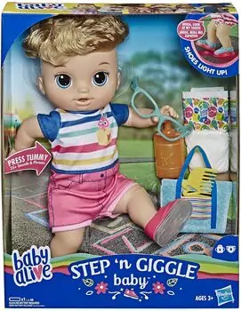 Hasbro Baby Alive Step ‘N Giggle Baby Blonde Hair სათამაშო თოჯინა აქსესუარებით, 2 image