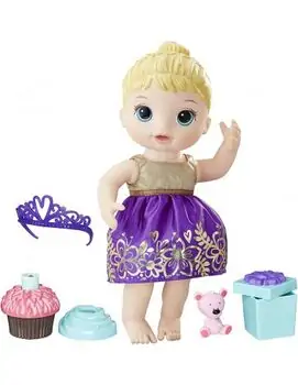 Hasbro Baby Alive Cupcake Birthday სათამაშო თოჯინა აქსესუარებით E0596ES00, 9 image