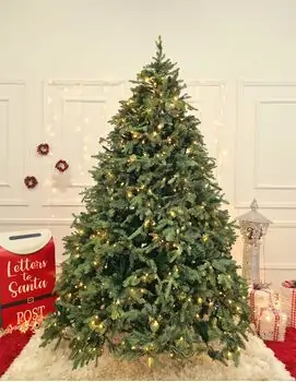 Christmas Tree With Lights - საახალწლო ნაძვის ხე შერეული სილიკონის წიწვებით და განათებებით 225 CM  (OT2333)
