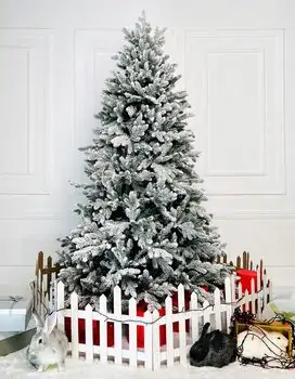 Snow-Covered Christmas Tree დათოვლილი ნაძვის ხე სილიკონის წიწვებით  210 სმ (OT2013), 2 image