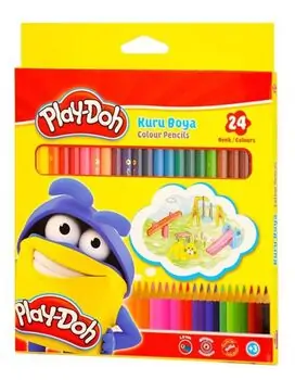 Play-Doh Colored Pencils 24 Colors KU003 ფერადი ფანქრების ნაკრები
