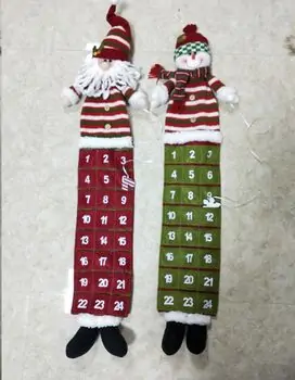 Christmas Stocking New Year Decorations Snowman And Santa Claus SH036 საახალწლო დეკორაციული წინდა, 2 image