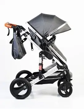 Cangaroo Gala 3in1 Black Leather With Crystal Car Seat საბავშვო ტრანსფორმერი ეტლის კომპლექტი, 3 image