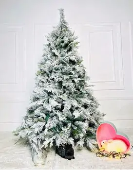 Snow-Covered Christmas Tree დათოვლილი საახალწლო ნაძვის ხე 210 სმ (OT2008), 18 image