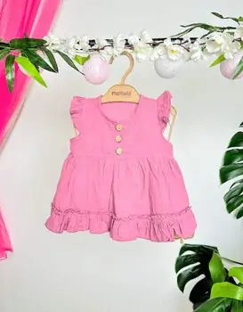 Baby Girls Flying Sleeve Dress საბავშვო კაბა