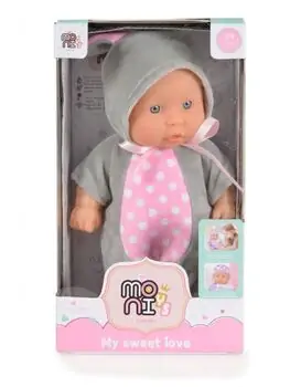 Moni Toys Doll Bunny Grey სათამაშო თოჯინა აქსესუარებით