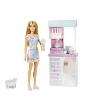 Barbie Ice Cream Shop Playset - ბარბის თოჯინა აქსესუარებით