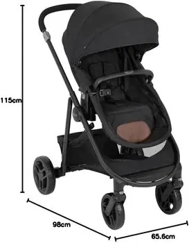 Graco Transform 2-in-1 Pushchair Ink Tan ახალშობილის ეტლი, 11 image