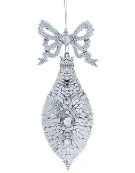 Silver Diamond Ornaments Hanging Decoration - ნაძვის ხის სათამაშო, 2 image