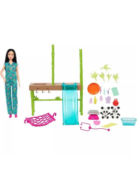 BARBIE PANDA CARE AND RESCUE PLAYSET WITH COLOR-CHANGE HKT77 - ბარბის თოჯინა აქსესუარებით, 2 image