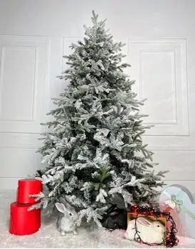 Snow-Covered Christmas Tree With Canadian and Scandinavian Branches დათოვლილი საახალწლო ნაძვის ხე კანადური და სკანდინავიური წიწვებით 210 სმ (OT2015), 2 image