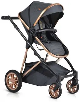 Cangaroo Midas 3in1 Black საბავშვო ტრანსფორმერი ეტლის კომპლქტი, 4 image
