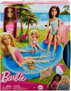Barbie Doll And Pool Playset - ბარბის სათამაშო თოჯინა, 6 image