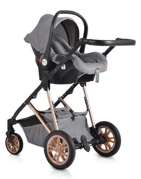 Cangaroo Midas 3in1 Grey საბავშვო ტრანსფორმერი ეტლის კომპლქტი, 7 image