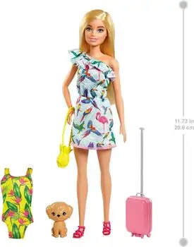 Barbie Blonde Doll With Travel Accessories GRT87 - ბარბის თოჯინა აქსესუარებით, 2 image