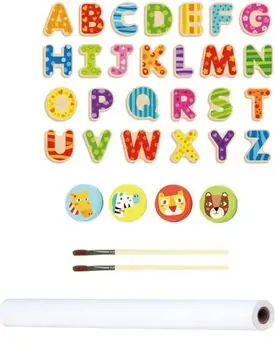 Educational Double Face Wooden Drawing Board - საბავშვო სახატავი ხის ორმხრივი დაფა, 3 image