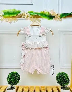 Caramell Romper Sweet Girl Pink საზაფხულო რომპერი