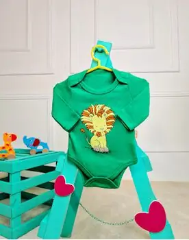 Bebio Bodysuit Lion Green - ჩვილის ბოდე