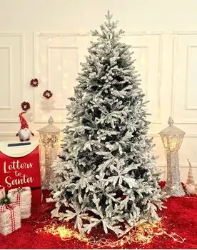 Snow-Covered Christmas Tree  დათოვლილი საახალწლო ნაძვის ხე სილიკონის ტოტებით 210 სმ (OT2001)