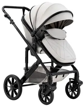 KikkaBoo Darling Light Grey 3in1 2024 With I-Size Car Seat  საბავშვო ეტლის კომპლექტი + საჩუქარი პორტატული საწოლი, 3 image