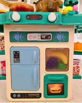 Spraying Kitchen With Accsesories Green - ფუნქციური საბავშვო სამზარეულო, 4 image