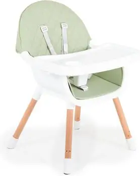 Moni Wooden High Chair Gelato 2 in 1 Mint საკვები სკამ-მაგიდა, 3 image