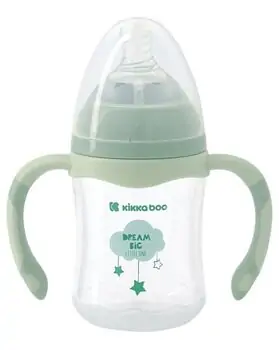KikkaBoo-ს ახალშობილის ბოთლი Anti-colic feeding bottle 180ml Mint Cloud