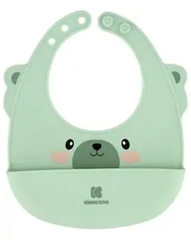 KikkaBoo Silicone bib Mint სილიკონის საბავშვო წინსაფარი