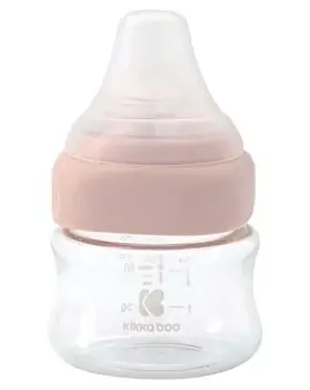 KikkaBoo-ს ახალშობილის ბოთლი Bottle glass 100ml Pink