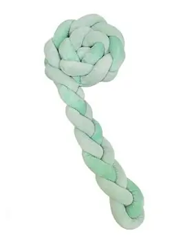 KikkaBoo-ს საბავშვო საწოლის ბამპერი/ნაწნავი Braided bumper 180 cm 3 braids (12cm) Mint