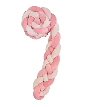 KikkaBoo-ს საბავშვო საწოლის ბამპერი/ნაწნავი Braided bumper 180 cm 4 braids (15cm) Pink