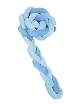 KikkaBoo-ს საბავშვო საწოლის ბამპერი/ნაწნავი Braided bumper 180 cm 3 braids (12cm) Blue