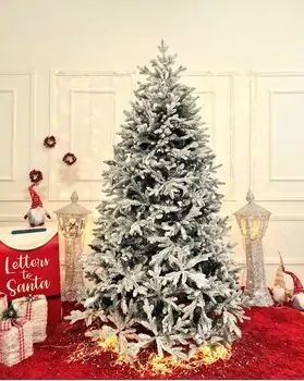 Snow-Covered Christmas Tree  დათოვლილი საახალწლო ნაძვის ხე სილიკონის ტოტებით 210 სმ (OT2001), 2 image