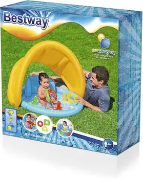 Bestway 52568 Lil' SeaShapes Shaded Baby Pool - გასაბერი აუზი, 12 image