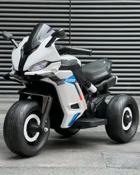 Ride On Motorcycle White - ელექტრო მოტო, 3 image