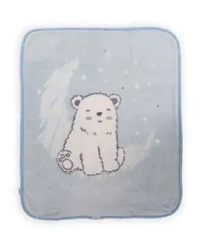 KikkaBoo-ს ახალშობილის გასახვევი პლედი Baby Wrap Blue Polar Bear