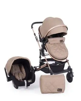 KikkaBoo Amaia Beige საბავშვო ეტლის 3x1 კომპლექტი, 2 image