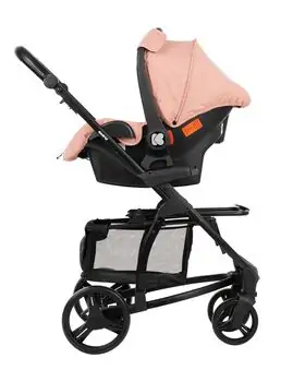 KikkaBoo Madrid 4in1 Pink Melange საბავშვო ეტლის კომპლექტი, 13 image