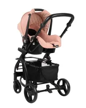 KikkaBoo Madrid 4in1 Pink Melange საბავშვო ეტლის კომპლექტი, 5 image