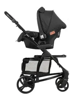 KikkaBoo Madrid 4in1 Black Melange საბავშვო ეტლის კომპლექტი, 13 image