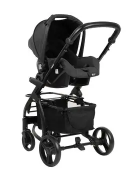 KikkaBoo Madrid 4in1 Black Melange საბავშვო ეტლის კომპლექტი, 5 image