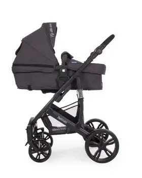 KikkaBoo Beloved Dark Grey 3in1 ახალშობილის ეტლი, 3 image