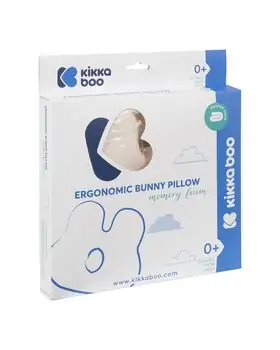 KikkaBoo-ს ერგონომიული ბალიში ახალშობილისთვის Memory foam ergonomic pillow Bunny White, 2 image