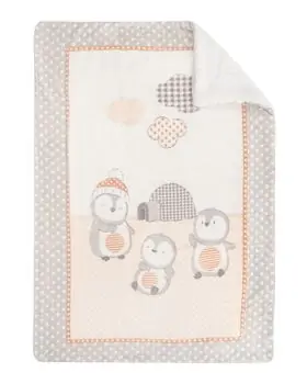 KikkaBoo-ს ახალშობილის პლედი Super soft baby blanket with sherpa 80/110 Pingui Family Beige